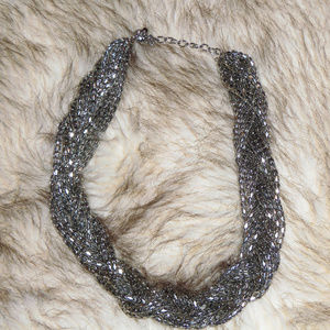 Express Silver Statement Necklace